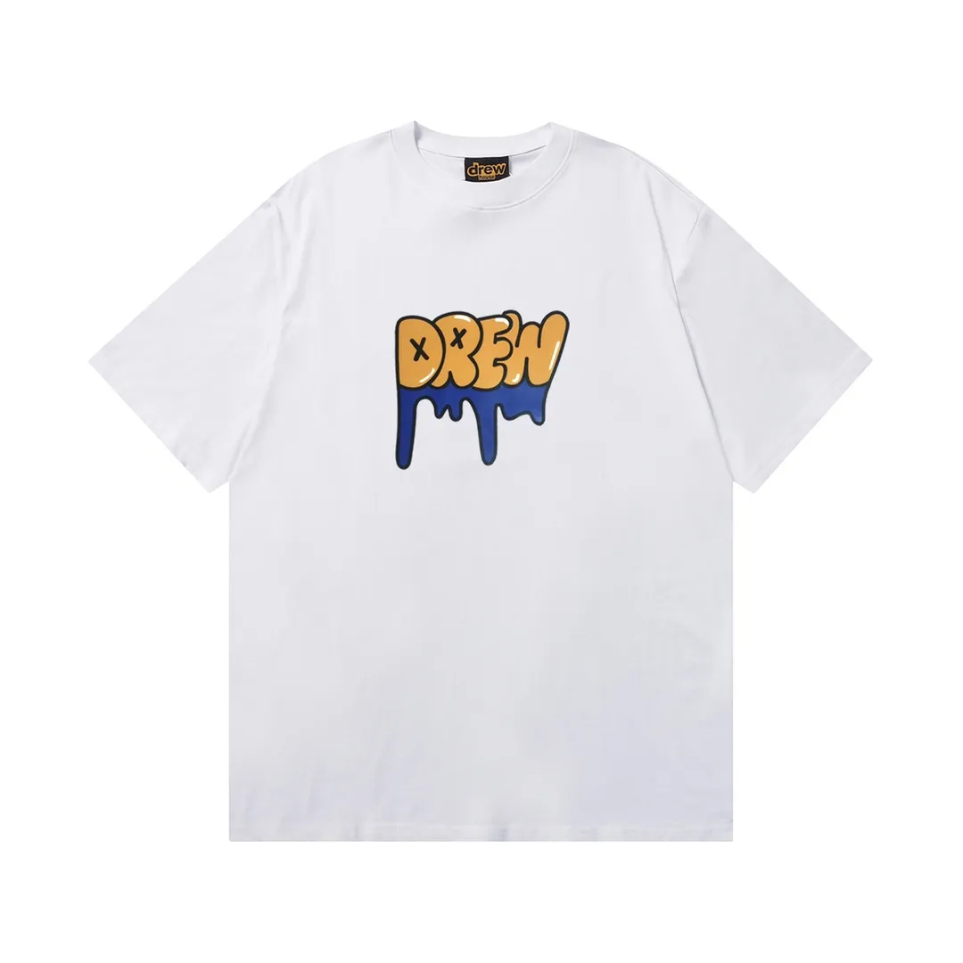 D 016 9 2023SS Same Style drew T g , ！ Quality！！ ， Quality！！ ， ！！ ， ， ， ， ， 。 Sizes：S M L XL ：Black White Royal Blue Red Brown White Orange